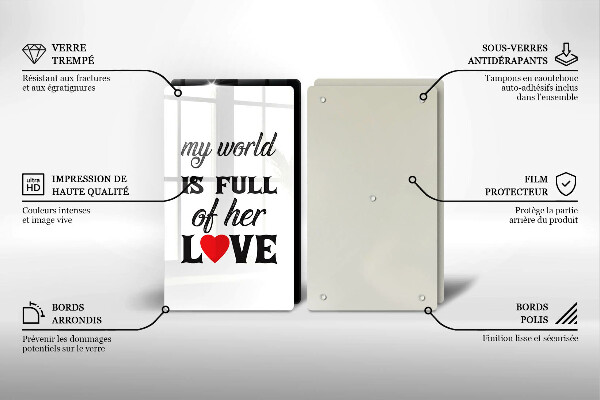 Worktop protector Inscription, sentence