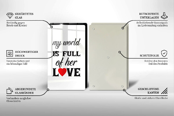 Worktop protector Inscription, sentence