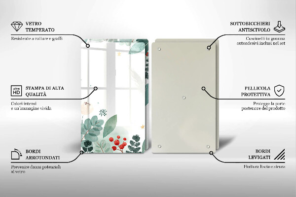 Kitchen worktop saver Watercolors leaves