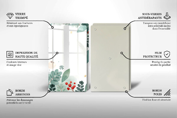 Kitchen worktop saver Watercolors leaves