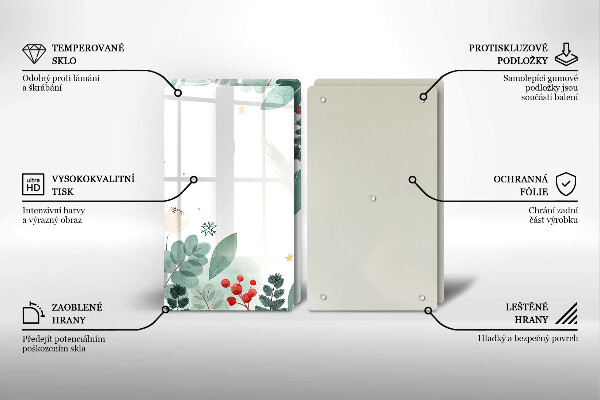 Kitchen worktop saver Watercolors leaves