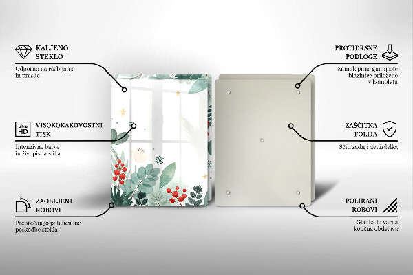 Kitchen worktop saver Watercolors leaves