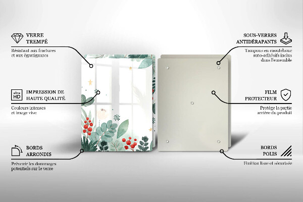 Kitchen worktop saver Watercolors leaves