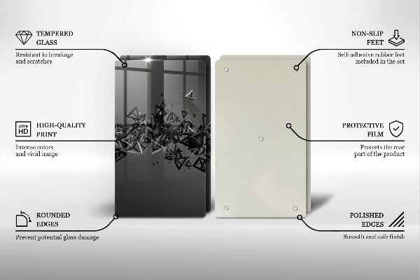 Kitchen worktop saver Abstraction 3D shapes