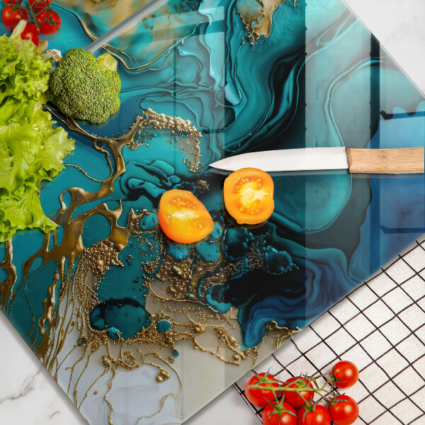 Worktop protector Turquoise abstraction
