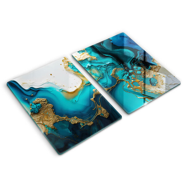 Worktop protector Turquoise abstraction