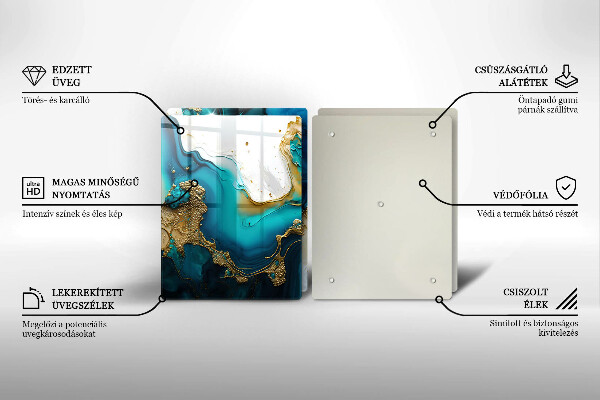 Worktop protector Turquoise abstraction