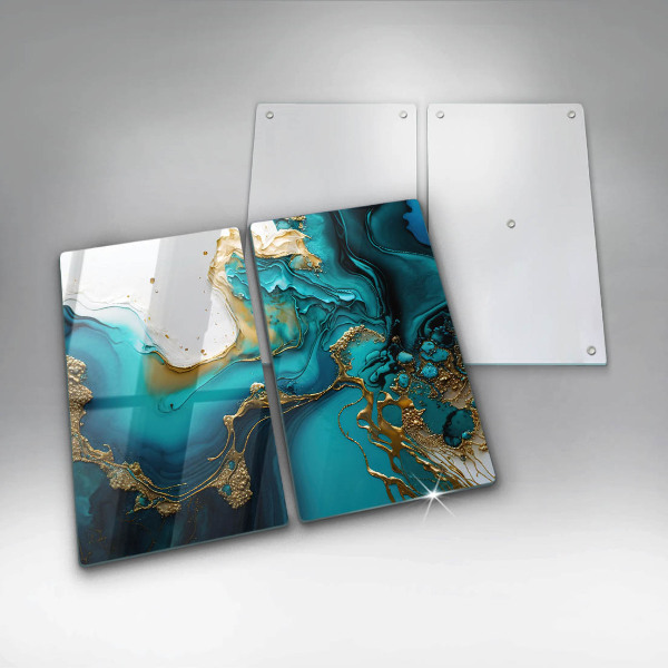 Worktop protector Turquoise abstraction