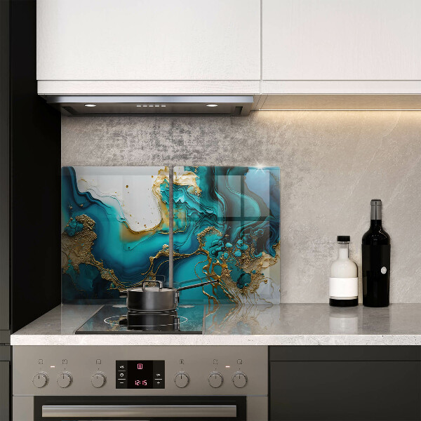 Worktop protector Turquoise abstraction