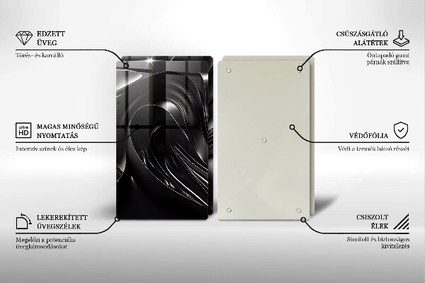 Worktop protector Black mass abstraction