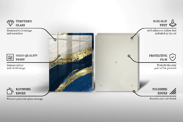 Worktop protector Texture with gold