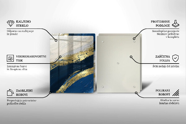 Worktop protector Texture with gold