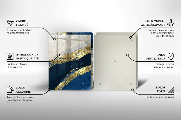 Worktop protector Texture with gold