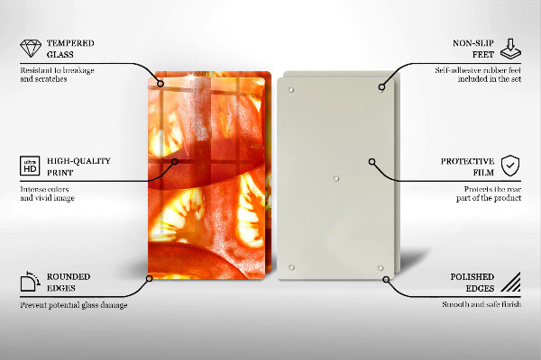 Kitchen worktop saver A slice of red tomato