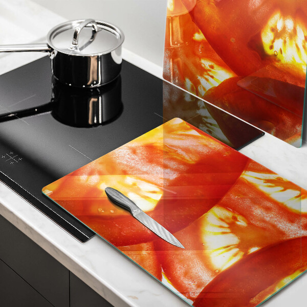 Kitchen worktop saver A slice of red tomato