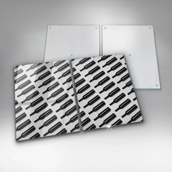 Kitchen worktop saver Black bottles of wine