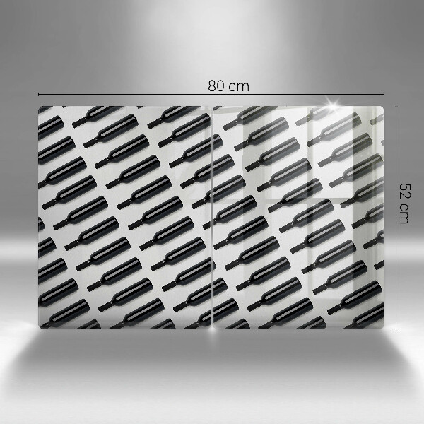 Kitchen worktop saver Black bottles of wine