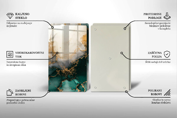 Kitchen worktop saver Multicolored marble