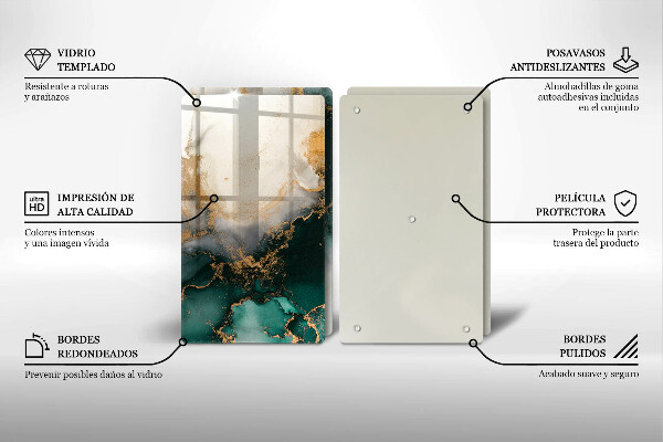 Kitchen worktop saver Multicolored marble