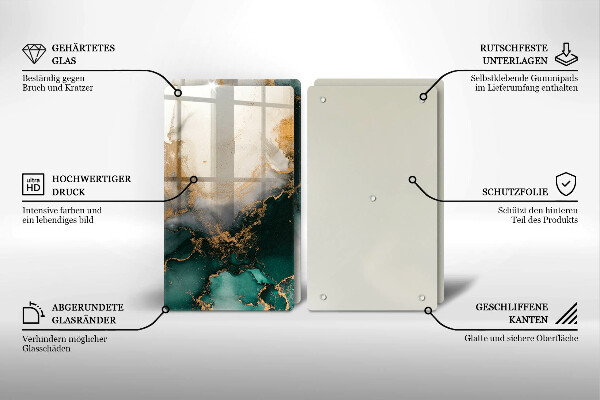 Kitchen worktop saver Multicolored marble