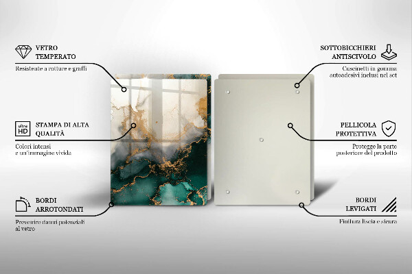 Kitchen worktop saver Multicolored marble