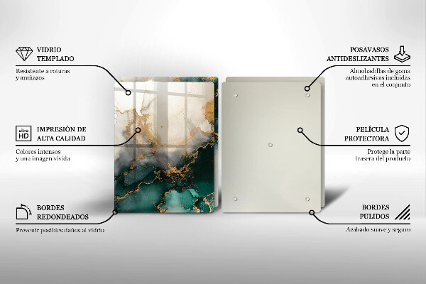 Kitchen worktop saver Multicolored marble