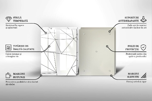 Kitchen worktop saver White triangles