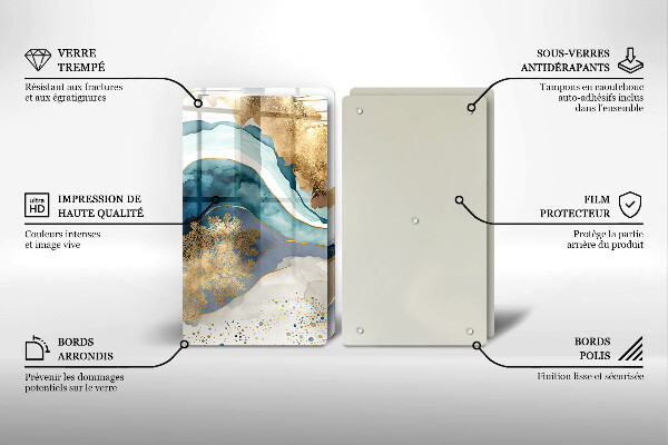 Kitchen worktop saver Colorful marble