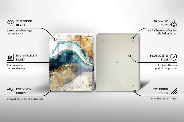 Kitchen worktop saver Colorful marble