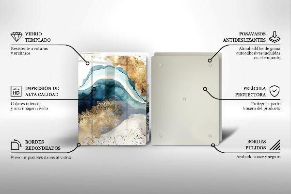 Kitchen worktop saver Colorful marble