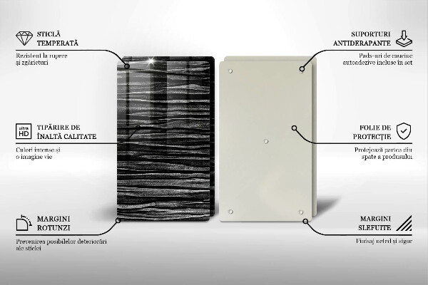 Kitchen worktop saver Black abstraction