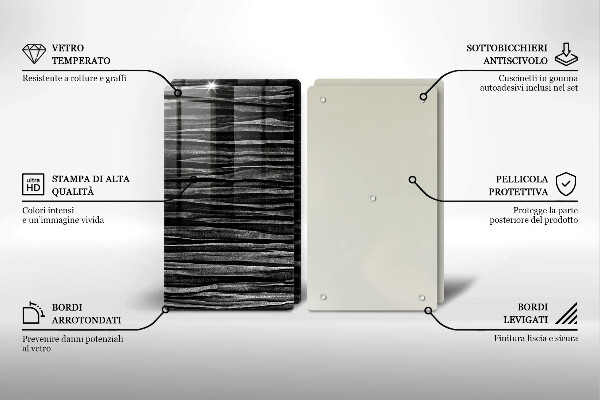 Kitchen worktop saver Black abstraction