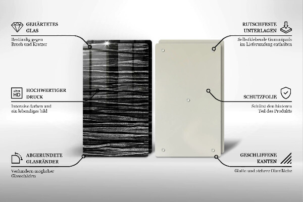 Kitchen worktop saver Black abstraction