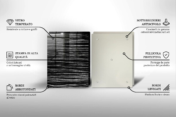 Kitchen worktop saver Black abstraction