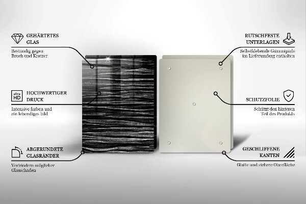 Kitchen worktop saver Black abstraction