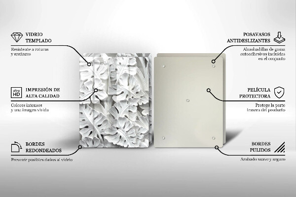 Kitchen worktop saver White flowers