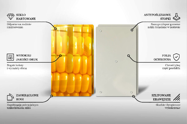 Glass worktop saver Corn grain
