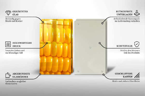 Glass worktop saver Corn grain