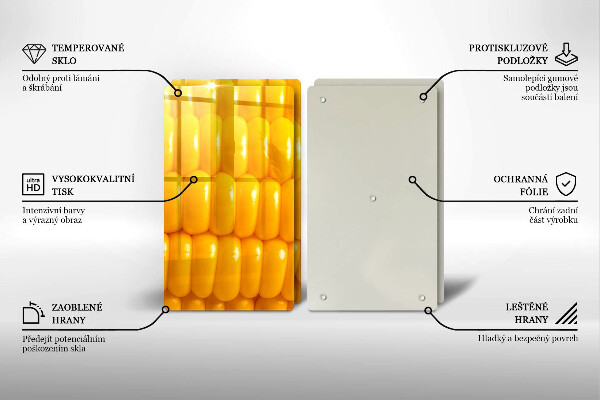 Glass worktop saver Corn grain