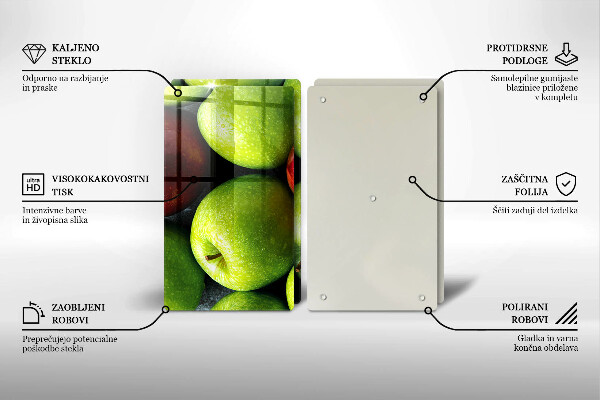 Glass worktop saver Juicy apples