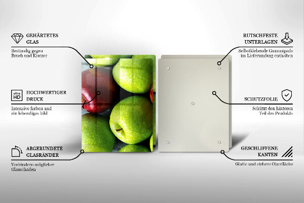 Glass worktop saver Juicy apples