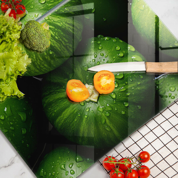 Glass worktop saver Green pumpkins