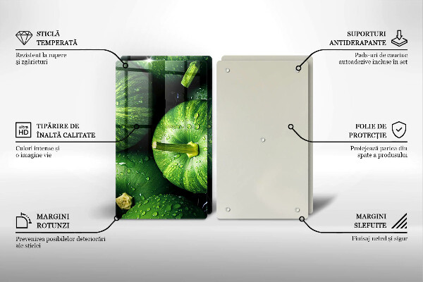 Glass worktop saver Green pumpkins