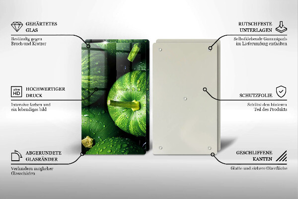 Glass worktop saver Green pumpkins