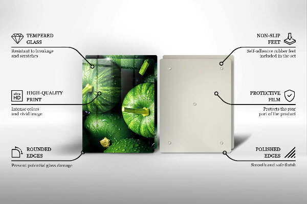 Glass worktop saver Green pumpkins