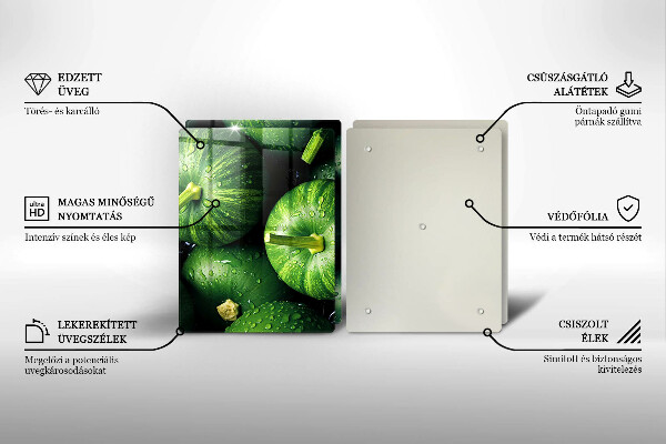 Glass worktop saver Green pumpkins