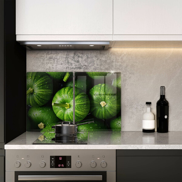 Glass worktop saver Green pumpkins