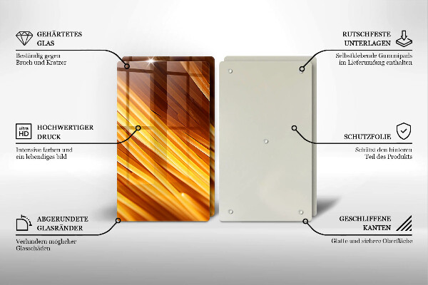 Glass worktop saver Spaghetti pasta