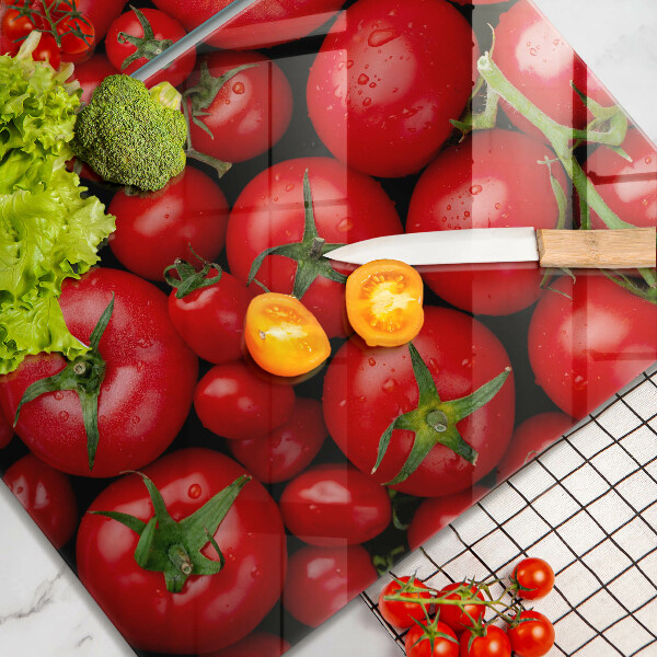 Glass worktop saver Tomatoes