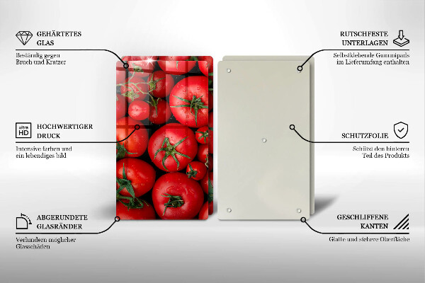 Glass worktop saver Tomatoes